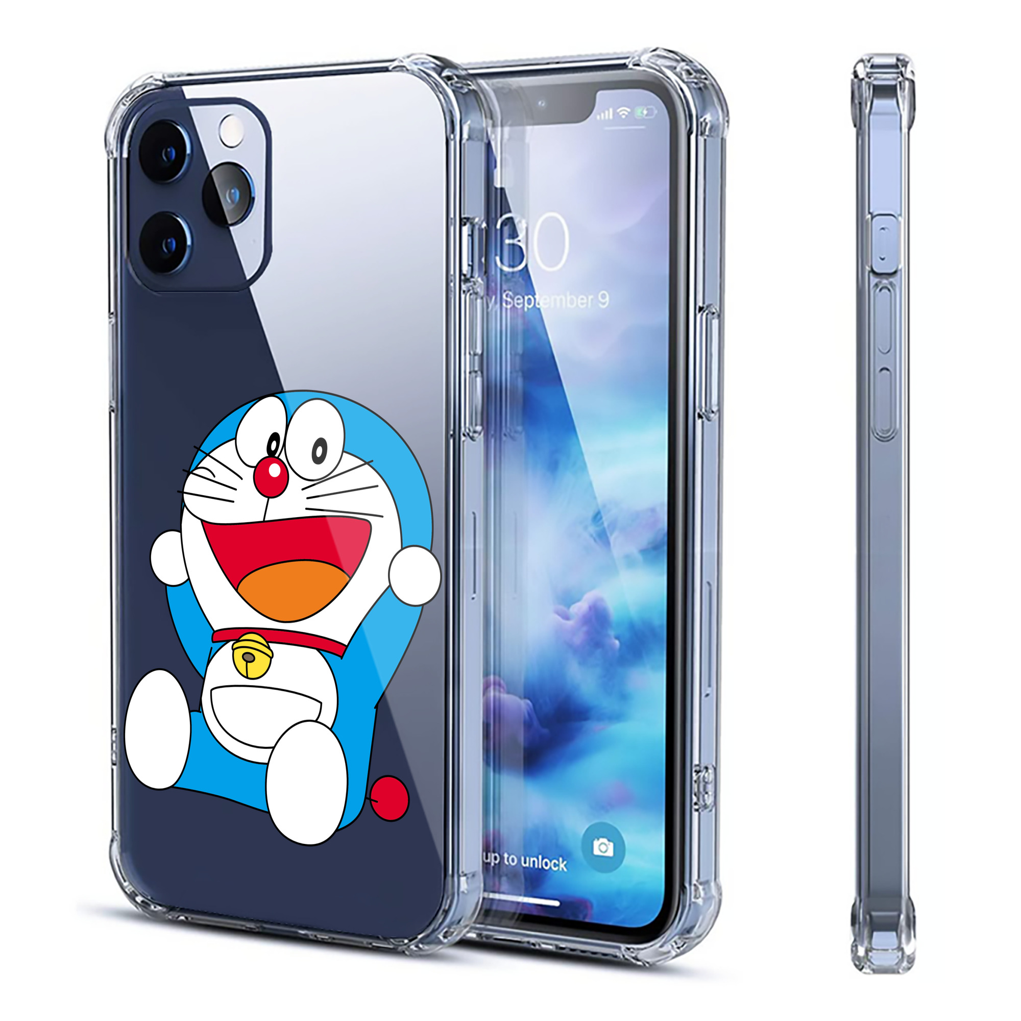 （画像用） ドラえもん Doraemon 【iPhone 12シリーズ対応】透明スマホケース（クリアソフトケース）